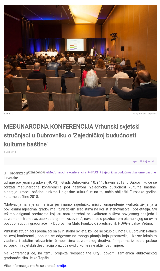 HUPG konferencija 2018 - najava na nportal.hr